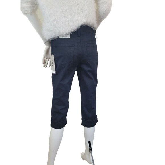 NYDJ Marilyn Crop Cuff Black Premium Denim Lift Tuck Jeans Size 2P-NEW (36) - Picture 6 of 12